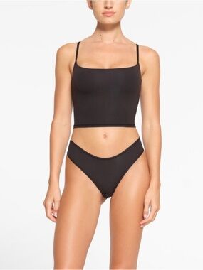 NWT SKIMS Fits Everybody Cropped Cami in Onyx XL